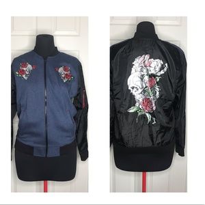 Bomber Jacket Skull Men’s Sz M